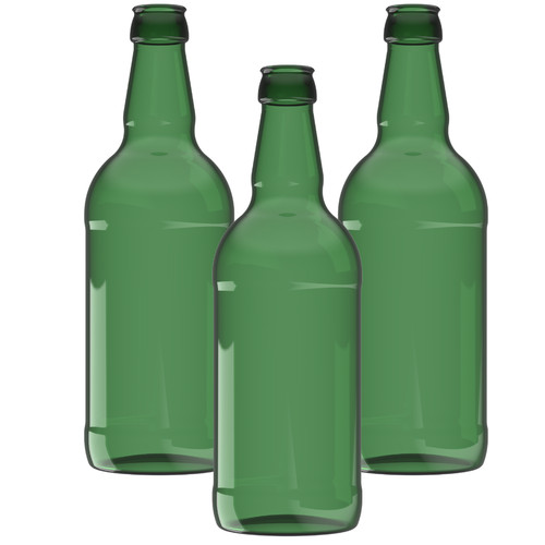 500ml green glass beer bottles - 500ml,