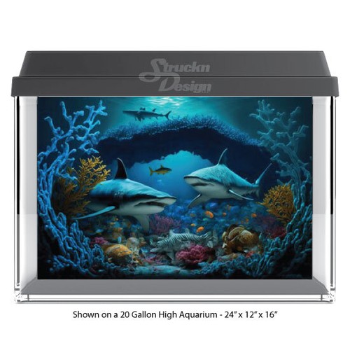 Sharks ocean sea floor - ocean,