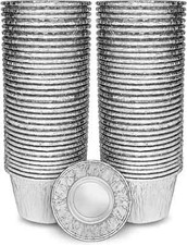 Foil Pie Cases Dish Reusable Aluminium Cups for Baking, Cooking, Muffins, Tart