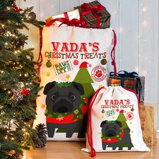 Pug Christmas Sack