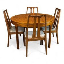 Nathan Round Teak Dining Table and 4 Chairs