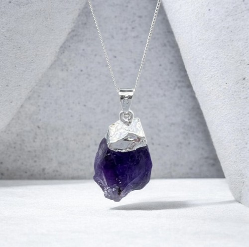 Amethyst pendant sterling - pendant,