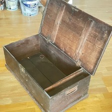 Antique bible box wooden chest