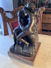 Vintage Austin Sculpture Nude Male & Female Kissing 1994