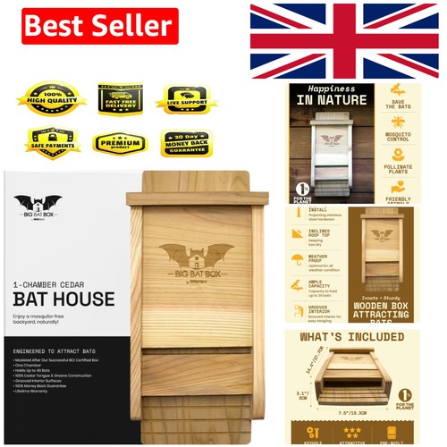 Cedar bat box single - box,