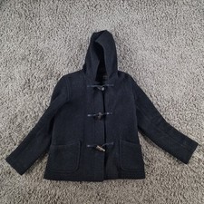 Original Montgomery Coat Womens 12 Black Duffle Jacket Wool
