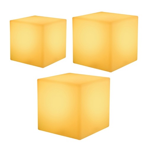 Glowing cube square stool - cube,