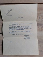 Bing Crosby Signed Fan Letter
