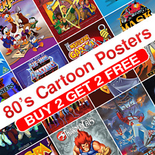 80s Cartoon Posters Retro