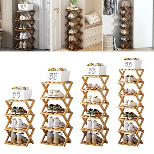 Tiers foldable bamboo shoe - tiers,