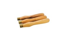 3 Wood Ash Handles with Brass Ferrules for Wood Turning Tools 225mm Long. W3400