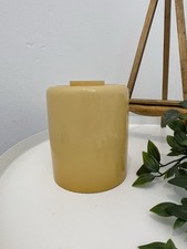 Vintage Mustard Retro Ceiling Light Shade Tan Brown Small 60s 70s Smoked