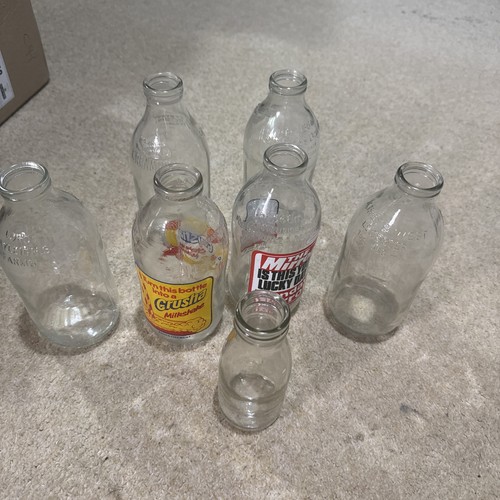 Vintage milk bottles job lot - bottles,