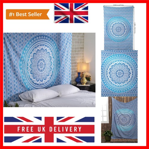 Blue ombre tapestry 127x152 - blue,