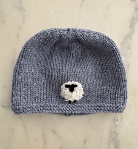 Handmade knit baby sheep hat - baby,