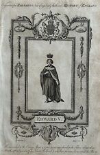 1783 Edward V, King Of England Original Antique Print