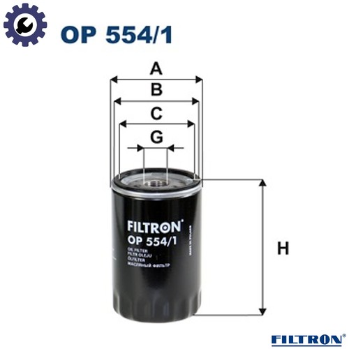 Oil filter 554 - op, 554/1