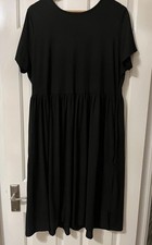 Black Dresss Midi Size 20 By Simply Be Stretch Fit
