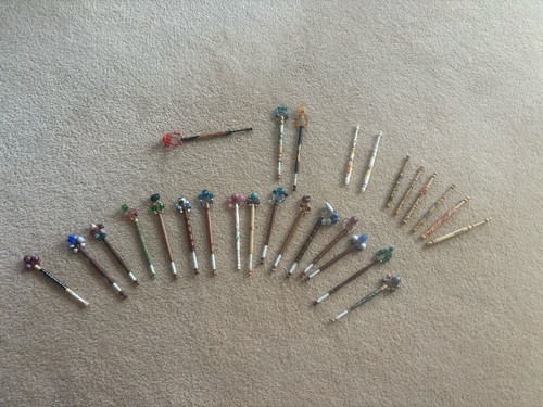 Vintage lace bobbins - lace, wooden