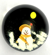 Scotia "Snowman" Glass Paperweight des. William Manson 1980