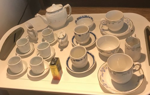 Old dolls house china - , tea