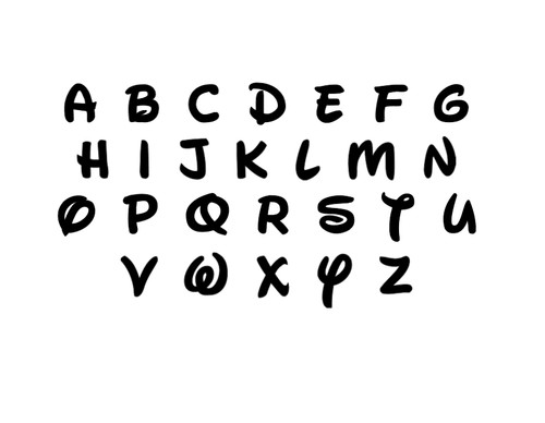 Vinyl decal alphabet 3 - decal,