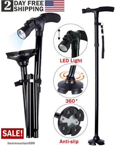 Folding walking cane - folding,