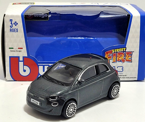Burago grey fiat - grey, 500e