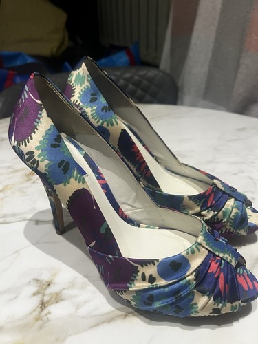 Zara floral heel shoes - zara, 40