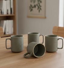 12oz Textured Ceramic Tea Mugs