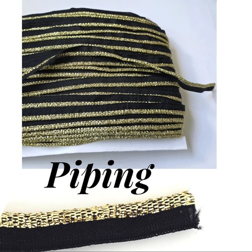 10mm polyester metallic piping - metallic,