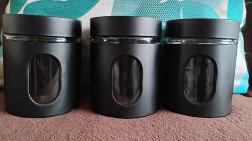 Storage black canister - storage,