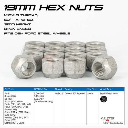 Open ended wheel nuts - 16,