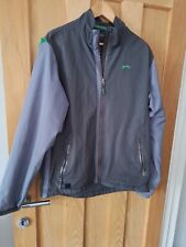 (A*) Slazenger Mens XL Wind Breaker Jacket Grey/Green Good Used Condition