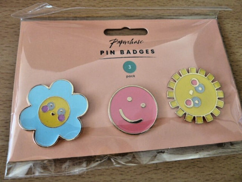 Paperchase smiley face pin - smiley,