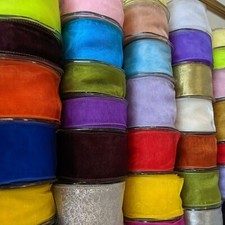 Organza sheer wired edge - sheer,