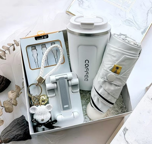 White gift box set with - box,