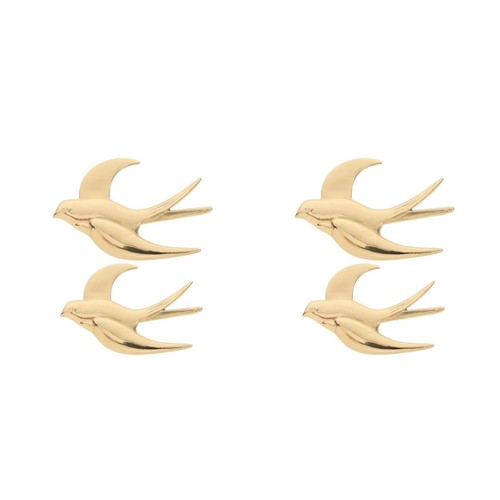 Vintage golden brass swallow - golden,