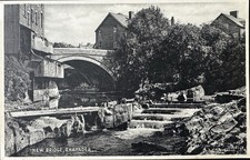 Rhayader Bridge Powys, Wales, B&W Image Vintage Postcard