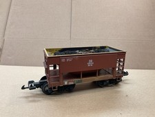 PIKO G GAUGE FREIGHT CAR WAGON OPEN ORE MINERAL WAGON DB BROWN W/LOAD READ !