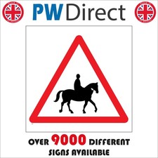 Sign warning horses - warning, show