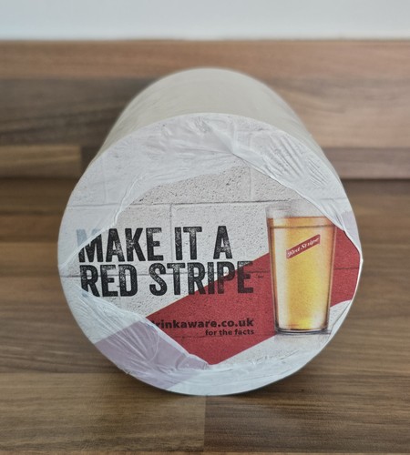 Red stripe beer mats - red,