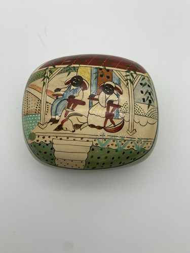 Lacquered hand painted paper - lacquered,