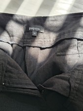 Black linen trousers - black, size