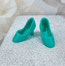 PEDIGREE 1985 SINDY DOLL TURQUOISE COLOUR HIGH-HEEL SHOES