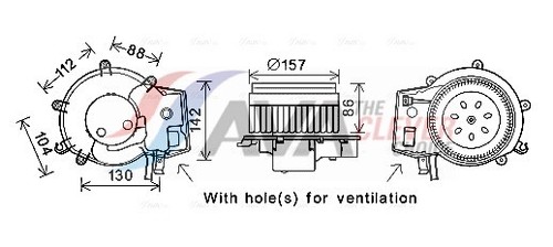 Blower ava fits mercedes - ava,