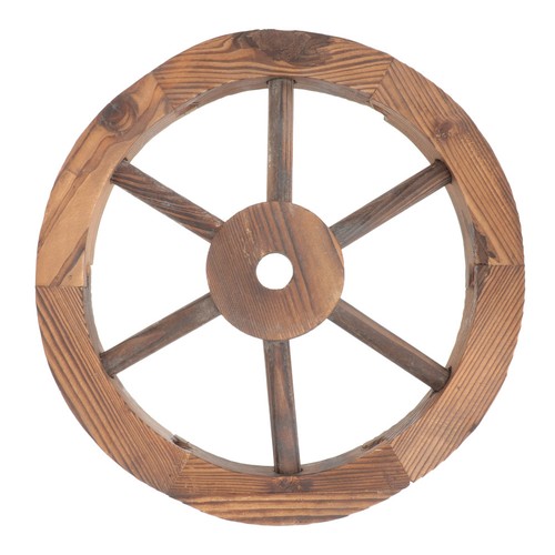 Retro wooden wagon wheel decor - wooden,