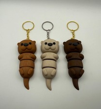 Otter, 3D Printed Fidget Keyring Keychain Bag Tag Charms Cute  Animal