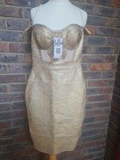 bella barnett dress Gold Body