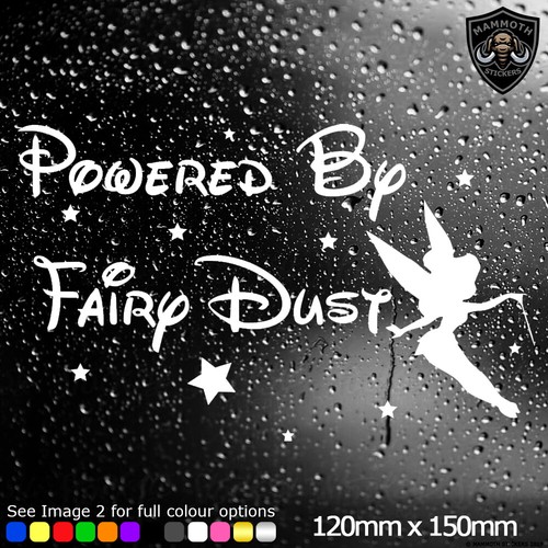 Powered fairydust car decal - powered,